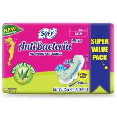 Buy Sofy Antibacterial Hygiene & Herbs Slim Sanitary Napkins (XL) 48 Pads  Online at Best Prices in India - JioMart.