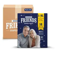 Buy Friends Overnight Adult Diapers Pants Style - 60 Count (L-XL