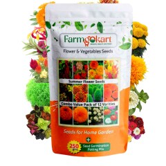 Buy FARMGOKART Flower Seed Combo - 12 Varieties (1460 Seeds) SFLO