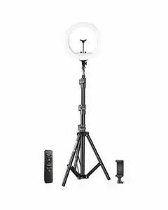 Digitek (DRL-18RT C) Professional (18 inch) LED Ring Light with Remote  feet Light Stand, Runs on AC Power with No Shadow apertures, Ideal use for 