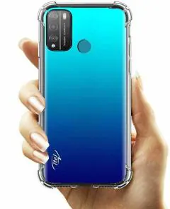 Buy COVERBLACK Rubber Back Cover Compatible model for Itel Vision