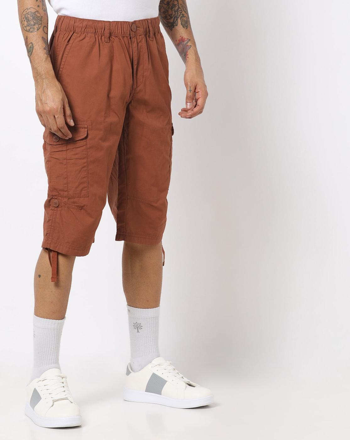 patterned cargo shorts