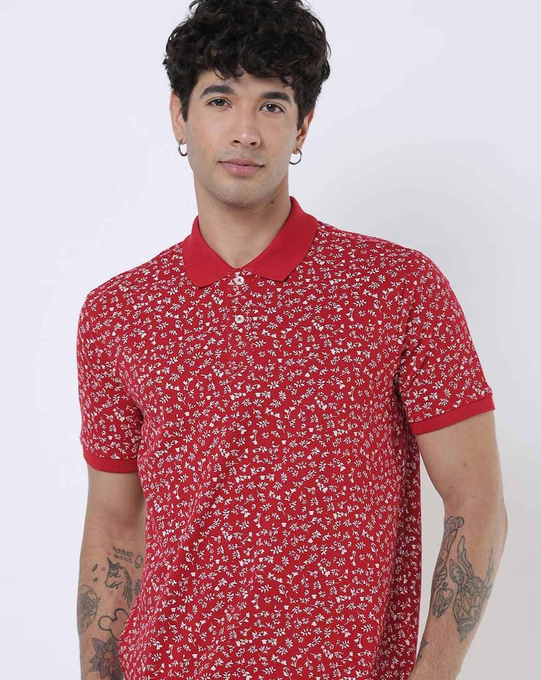 floral print polo