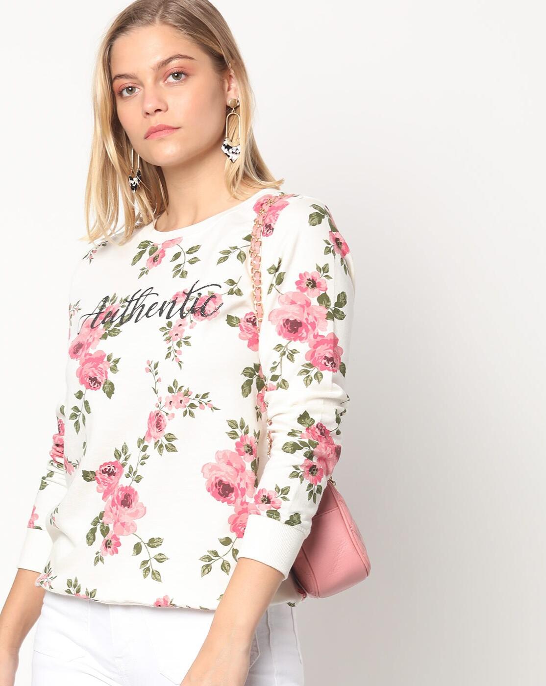 floral printed sweatshirt