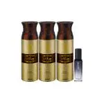 Ajmal 3 Wisal Dahab Deo & Ascend EDP Pack of 4 20 ml