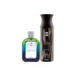 Ajmal Bastion EDP Woody Aromatic Perfume And Carbon Homme Deodorant Citrus Spicy Fragrance 300 ml