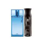 Ajmal Blu EDP Aquatic Woody Perfume And Carbon Homme Deodorant Citrus Spicy Fragrance 290 ml