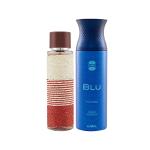 Maryaj Deuce Homme EDP Spicy Woody Perfume And Ajmal Blu Homme Deodorant Aquatic Woody Fragrance 300 ml