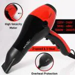 Ikonic Professional Speedy Hair Dryer - Black & Red