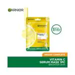 Garnier Skin Naturals, bright vitamin C Complete, Face Serum Sheet Mask (Yellow) 28 gm