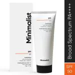 Minimalist Spf 50 PA ++++ Sunscreen with niacinamide , vitamin b5, vitamin f 50 gm