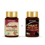 Jagat Pharma Ashwagandha Extract Plus Veg Capsule 60's + Shilajit Veg Capsule 60's