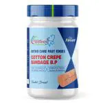 Wellness Surgical Cotton Crepe Bandage B.P. (8 cm x 4 mtr) 1's