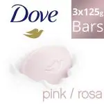 Dove Pink Rosa Beauty Bar - Soft, Smooth, Moisturised Skin (Pack of 3) 375 gm