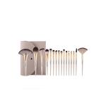Allure Beige Pro makeup brush (set of 16) with suede Pouch 1's