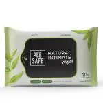 Pee Safe Natural Intimate Wipes for Women Tea Tree & Lactic Acid ( Pack of 10) 1's