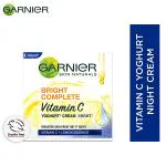 Garnier Skin Naturals Bright Complete Vitamin-C Yoghurt Night Cream, Vitamin-C+Lemon Essence 40gm