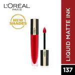 L'Oreal Paris Rouge Signature Matte Liquid Lipstick, 137 Red 8 ml