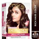 L'Oreal Paris Excellence Creme Hair Color, 4.25 Aishwarya's Brown 100gm+72ml 1's