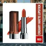 Maybelline New York Color Sensational Creamy Matte Lipstick, 674 Madison Red 1's