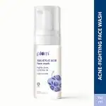 Plum 1% Salicylic Acid AHA Foaming Face Wash - Fights Active Acne & Oil For Smooth Skin 110 ml