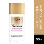 Loreal Paris UV Defender Serum Protector SPF 50+ PA++++, Bright & Clear with Niacinamide 50ml