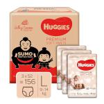 Huggies Premium Soft Diaper Pants (L) (Pack of 3 x 52's)