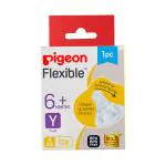 Pigeon Flexible Slim Neck Y Cut 6+ Months Peristaltic Nipple 1's