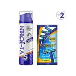 VI JOHN Classic Reg roke Razor Pack of 2