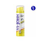 Vi-John Shaving Foam - Lemon with Tea Tree Oil - Pack of 2 x 200 ml