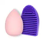 Beautiliss Professional Beauty Blender Makeup Puff Sponge and Silicon Makeup Brush Cleaner set 2's