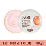 Lakme Peach Creme Moisturiser, Ceramide & Peptide, Skin Barrier Repair & Hydrated Glow 100 gm