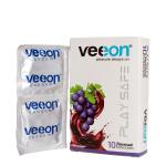 Veeon Play Safe Flavored Condoms - Black Grapes 10's