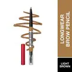 Maybelline New York Tattoo Brow 36 Hr Brow Pencil Light Brown Waterproof Eyebrow Pencil with Precision Tip 0.25 gm