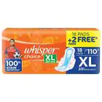 Whisper Choice Sanitary Pads With Wings For Women, Xl, 18 Napkins 1's