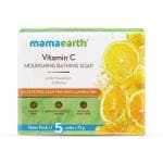 Mamaearth Vitamin C Nourishing Bathing Soap With Vitamin C and Honey for Skin Illumination 75g 5's