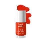Just Herbs Nail Polish 21 Chemical Free Formula ,Quick Dry, Glossy, Cherry red 6 ml