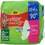 Whisper Choice Cottony Soft Wings Sanitary Pad - Regular 20's