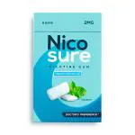 NicoSure Nicotine 2 mg Sugar Free Gum - Spearmint Flavour 8's