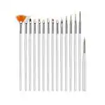 Bronson Professional Nail Art Kit Brush Set Acrylic Uv Polish Brushes Tool Kit 15's