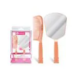 Majestique Elegant Mirror and Comb, Heat Resistant Detangling Comb, Hand Mirror - 2Pcs/Multicolor 1's