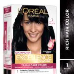 L'Oreal Paris Excellence Creme 1 Black (72 ml + 100 gm)