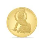 Reliance Jewels 999 Bal Gopal Round Gold Coin 1 g