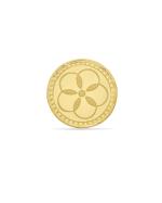 Reliance Jewels 999 Flower Round Gold Coin 1 g