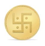 Reliance Jewels 999 Swastik Round Gold Coin 2 g