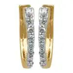 Reliance Jewels 14 kt Yellow Gold Diamond Earring
