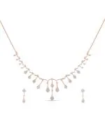 Reliance Jewels 14KT Diamond Necklace Earring Set 8.325 g