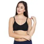 Evolove Black Cotton T-Shirt Bra (32 B)
