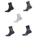 Uomos 03 Assorted Cotton Casual Men Socks 5 pcs (FS)
