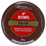 Kiwi Dark Tan Leather Shoe Polish 40 g